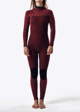 O'Neill Womens Hyperfreak Fire 5/4+ Chest Zip Winter Wetsuit - Black