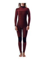 O'Neill Womens Hyperfreak Fire 5/4+ Chest Zip Winter Wetsuit - Black