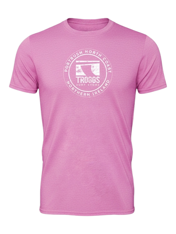 Troggs Mono Sticker Tee Shirt - Pink