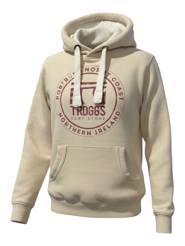 Troggs Mono Sticker Hoodie - Ivory