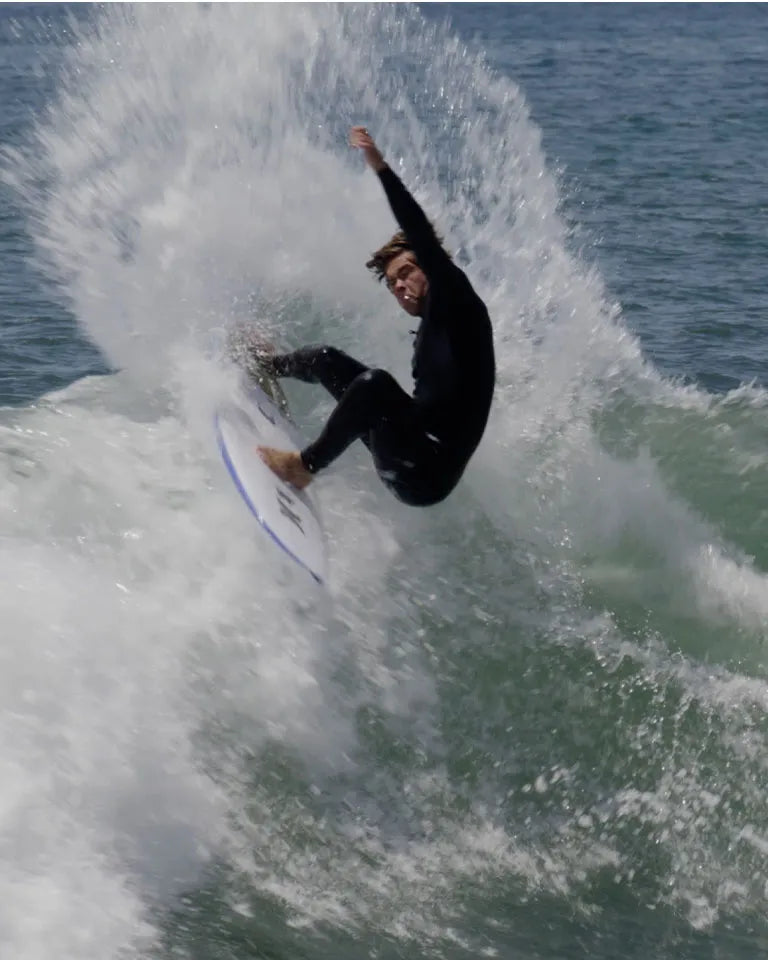 Lost Puddle Jumper Futures 5 Fins Orange Yellow Fade Rails Blue Logo