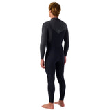 O'Neill Mens Hyperfreak 4/3+ Chest Zip Wetsuit - Black/Tempered Steel