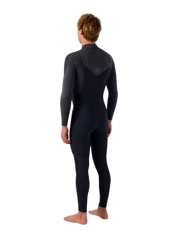 O'Neill Mens Hyperfreak 4/3+ Chest Zip Wetsuit - Black/Tempered Steel