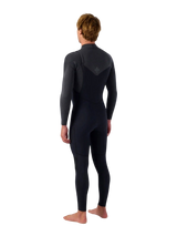 O'Neill Mens Hyperfreak 4/3+ Chest Zip Wetsuit - Black/Tempered Steel
