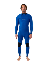 O'Neill Mens Hyperfreak 4/3+ Chest Zip Wetsuit - Black/Tempered Steel