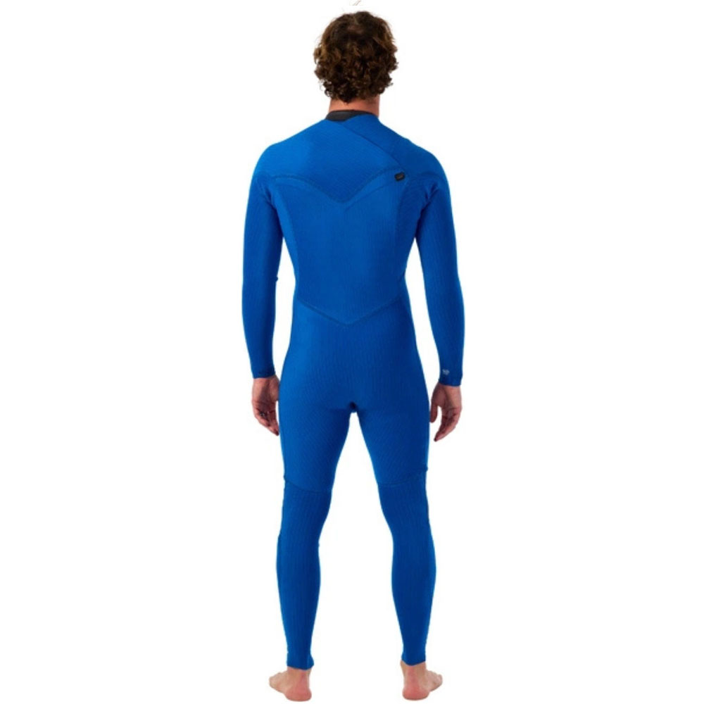 O'Neill Mens Hyperfreak 4/3+ Chest Zip Wetsuit - Black/Tempered Steel