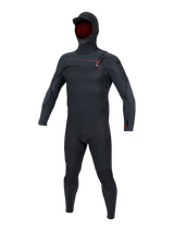O'Neill Mens Hyperfreak Fire Hooded 5/4+ Chest Zip Wetsuit - Black