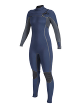 O'Neill Womens Hyperfreak Fire 5/4+ Chest Zip Winter Wetsuit - Navy/Shade