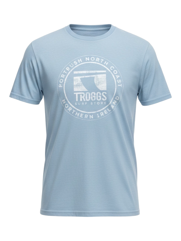 Troggs Mono Sticker T-Shirt - Blue Soul