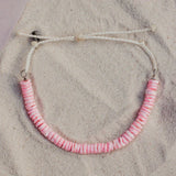 Pura Vida Pink Puka Shell Cord Bracelet