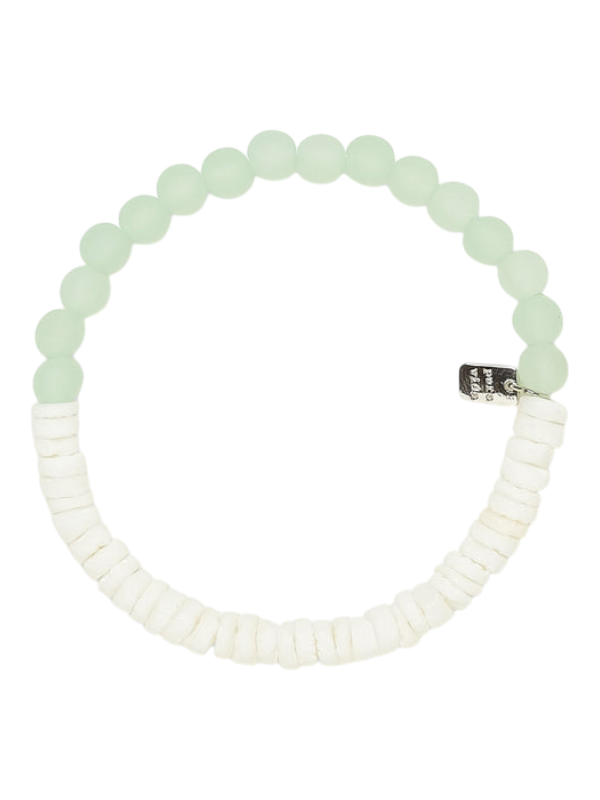 Pura Vida Puka Shell and Frosted Bead Bracelet