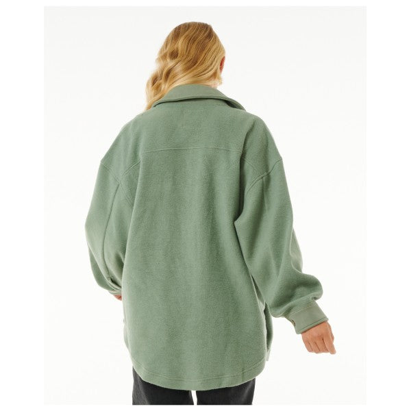 Rip Curl Womans High Tide Fleece Shacket - Sage