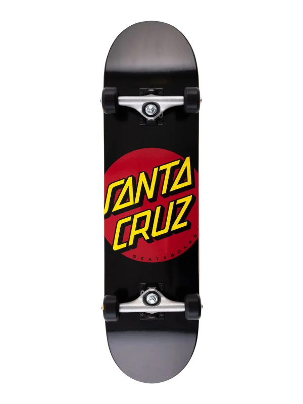 Santa Cruz Classic Dot Mid Complete Skateboard - Black