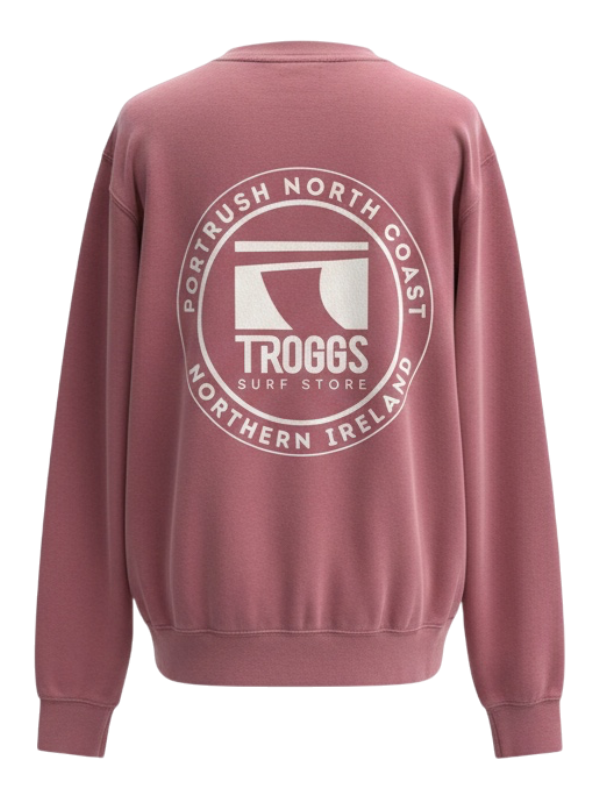 Troggs Independant Washed Sweatshirt - Burgundy