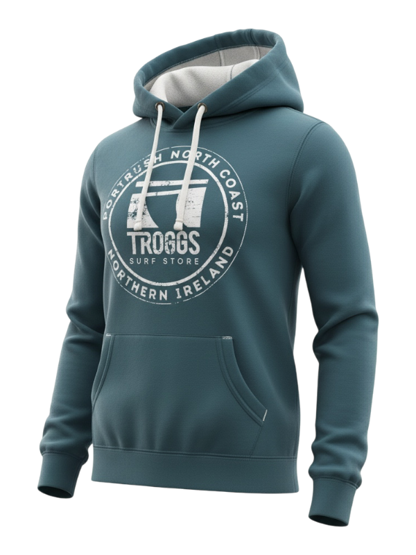Troggs Mono Sticker Hoodie - Deep Sea Blue