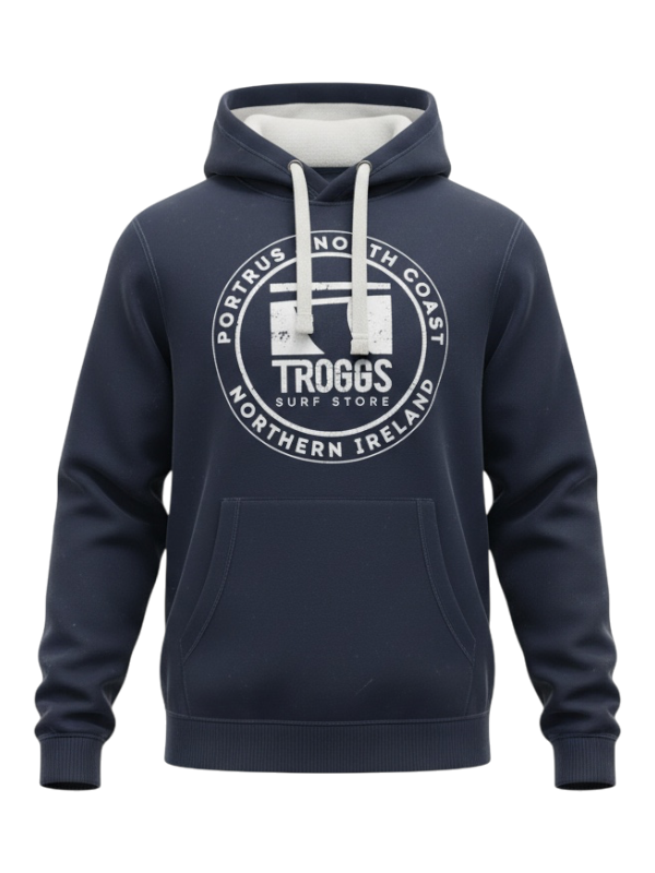 Troggs Mono Sticker Hoodie - Oxford Navy