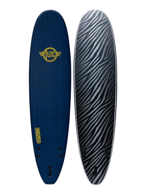 Surfworx Banshee Mini Mal 9ft Softboard FCS - Mid Blue