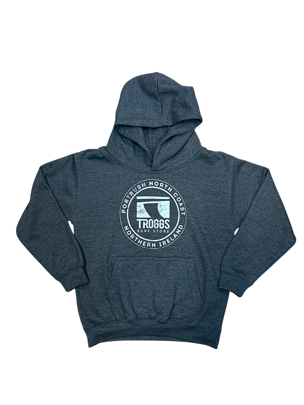 Troggs Kids Sticker Hoodie - Charcoal