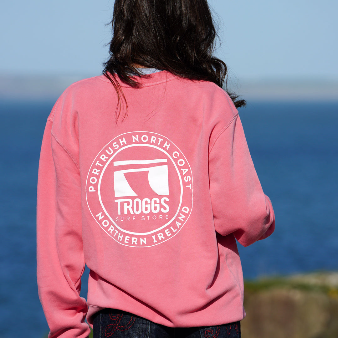 Troggs Independant Washed Sweatshirt - Pink