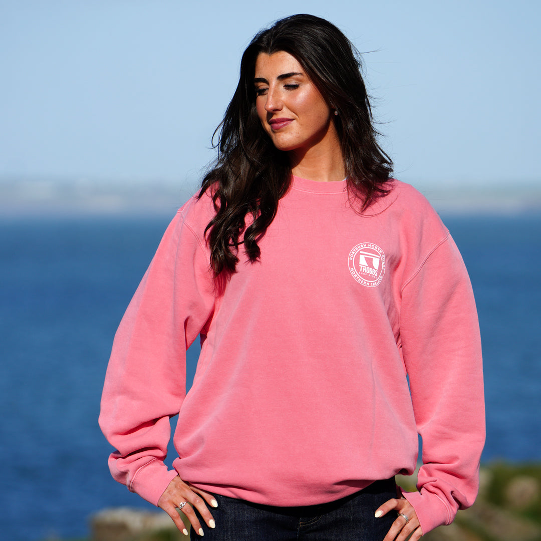 Troggs Independant Washed Sweatshirt - Pink