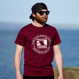 Troggs Mono Sticker T-Shirt - Maroon