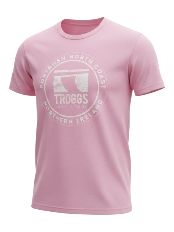 Troggs Mono Sticker T-Shirt - Light Pink