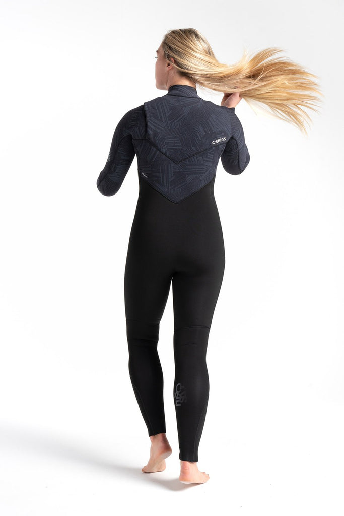 C-Skins Womens ReWired 5/4 GBS Chest Zip Wetsuit - Raven Black/Black X Shade